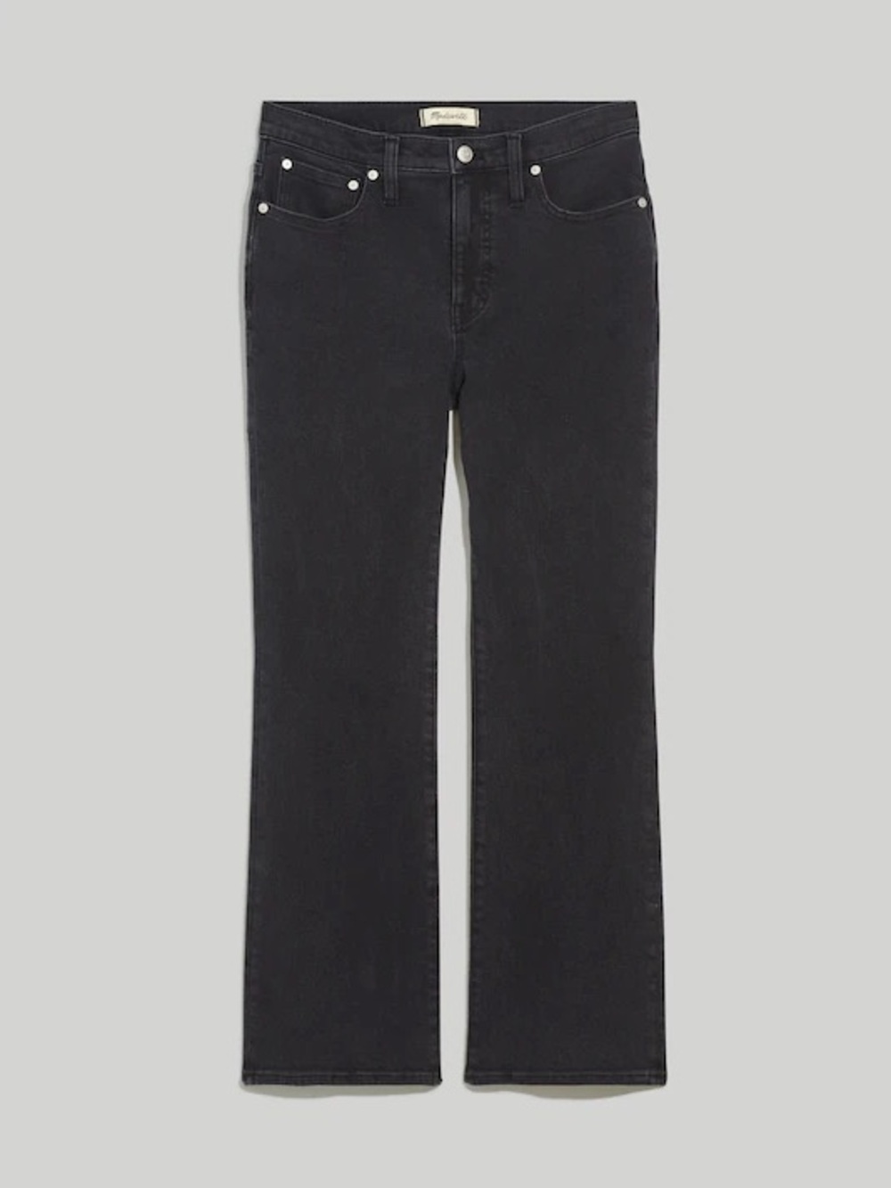 Madewell Kick Out Crop Jeans‎ Black Denim Size 27 Petite - Picture 2 of 6